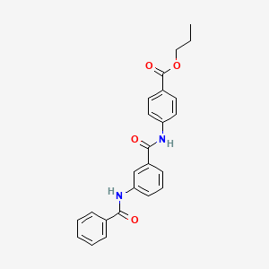 Propyl 4-[({3-[(phenylcarbonyl)amino]phenyl}carbonyl)amino]benzoate