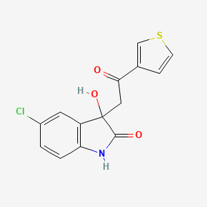 5-chloro-3-hydroxy-3-[2-oxo-2-(3-thienyl)ethyl]-1,3-dihydro-2H-indol-2-one