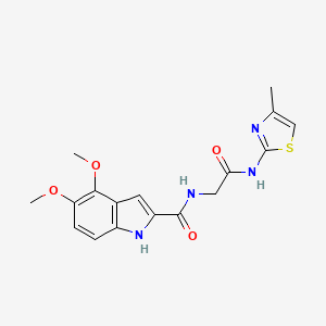 4,5-dimethoxy-N-{2-[(4-methyl-1,3-thiazol-2-yl)amino]-2-oxoethyl}-1H-indole-2-carboxamide