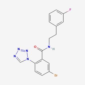 5-bromo-N-[2-(3-fluorophenyl)ethyl]-2-(1H-tetrazol-1-yl)benzamide