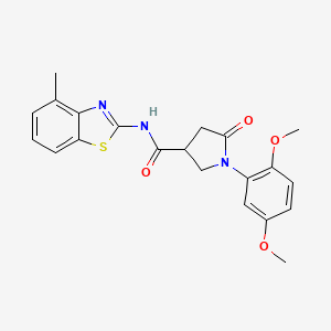 1-(2,5-dimethoxyphenyl)-N-(4-methyl-1,3-benzothiazol-2-yl)-5-oxopyrrolidine-3-carboxamide