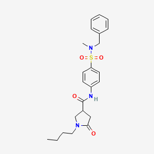 molecular formula C23H29N3O4S B11167064 N-{4-[benzyl(methyl)sulfamoyl]phenyl}-1-butyl-5-oxopyrrolidine-3-carboxamide 