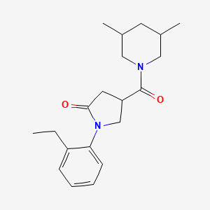 4-[(3,5-Dimethylpiperidin-1-yl)carbonyl]-1-(2-ethylphenyl)pyrrolidin-2-one