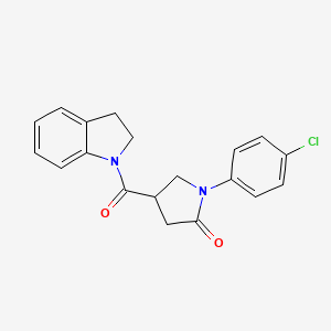 1-(4-chlorophenyl)-4-(2,3-dihydro-1H-indol-1-ylcarbonyl)pyrrolidin-2-one