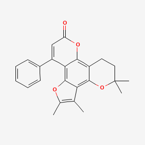 2,3,5,5-Tetramethyl-11-phenyl-6,7-dihydrofuro[2,3-f]pyrano[2,3-h]chromen-9-one