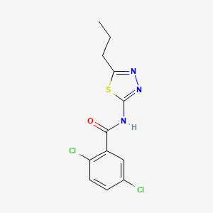 molecular formula C12H11Cl2N3OS B11167104 2,5-dichloro-N-(5-propyl-1,3,4-thiadiazol-2-yl)benzamide 