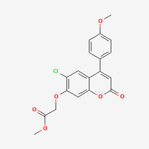 methyl {[6-chloro-4-(4-methoxyphenyl)-2-oxo-2H-chromen-7-yl]oxy}acetate