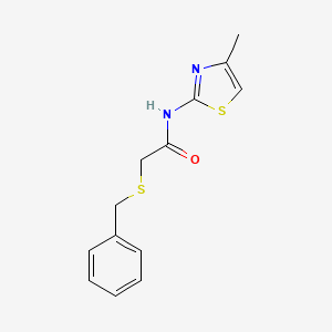 2-(benzylsulfanyl)-N-(4-methyl-1,3-thiazol-2-yl)acetamide