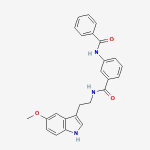 3-benzamido-N-[2-(5-methoxy-1H-indol-3-yl)ethyl]benzamide