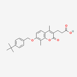 3-{7-[(4-tert-butylbenzyl)oxy]-4,8-dimethyl-2-oxo-2H-chromen-3-yl}propanoic acid