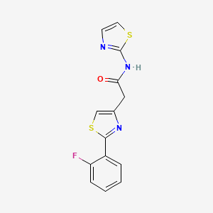 2-[2-(2-fluorophenyl)-1,3-thiazol-4-yl]-N-(1,3-thiazol-2-yl)acetamide