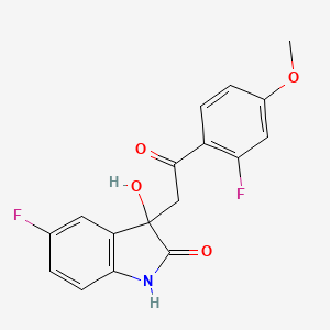 5-fluoro-3-[2-(2-fluoro-4-methoxyphenyl)-2-oxoethyl]-3-hydroxy-1,3-dihydro-2H-indol-2-one