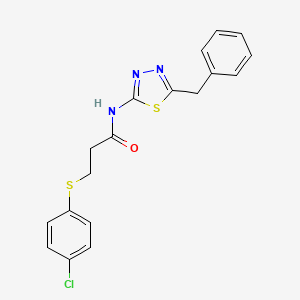 N-(5-benzyl-1,3,4-thiadiazol-2-yl)-3-[(4-chlorophenyl)sulfanyl]propanamide