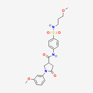 1-(3-methoxyphenyl)-N-{4-[(3-methoxypropyl)sulfamoyl]phenyl}-5-oxopyrrolidine-3-carboxamide