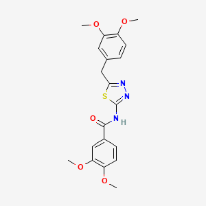 molecular formula C20H21N3O5S B11167211 N-[5-(3,4-dimethoxybenzyl)-1,3,4-thiadiazol-2-yl]-3,4-dimethoxybenzamide 