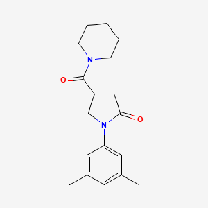 1-(3,5-Dimethylphenyl)-4-(piperidin-1-ylcarbonyl)pyrrolidin-2-one