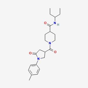 1-{[1-(4-methylphenyl)-5-oxopyrrolidin-3-yl]carbonyl}-N-(pentan-3-yl)piperidine-4-carboxamide