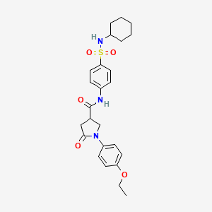 N-[4-(cyclohexylsulfamoyl)phenyl]-1-(4-ethoxyphenyl)-5-oxopyrrolidine-3-carboxamide