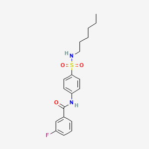 3-fluoro-N-[4-(hexylsulfamoyl)phenyl]benzamide