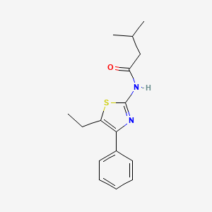 N-(5-ethyl-4-phenyl-1,3-thiazol-2-yl)-3-methylbutanamide