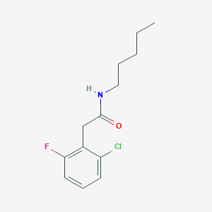 molecular formula C13H17ClFNO B11167290 2-(2-chloro-6-fluorophenyl)-N-pentylacetamide 