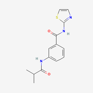 molecular formula C14H15N3O2S B11167297 3-Isobutyrylamino-N-thiazol-2-yl-benzamide 