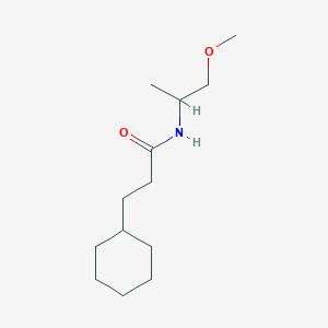 molecular formula C13H25NO2 B11167308 3-cyclohexyl-N-(1-methoxypropan-2-yl)propanamide 