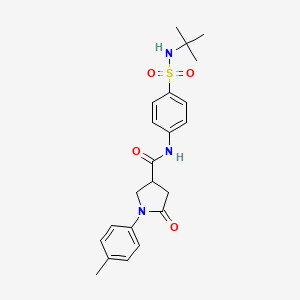 N-[4-(tert-butylsulfamoyl)phenyl]-1-(4-methylphenyl)-5-oxopyrrolidine-3-carboxamide