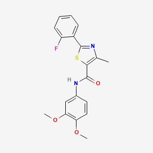 N-(3,4-dimethoxyphenyl)-2-(2-fluorophenyl)-4-methyl-1,3-thiazole-5-carboxamide