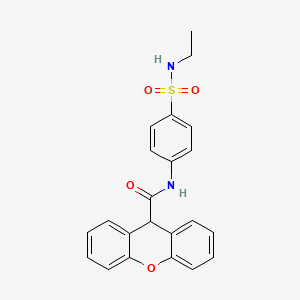 molecular formula C22H20N2O4S B11167410 N-[4-(ethylsulfamoyl)phenyl]-9H-xanthene-9-carboxamide 