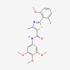 2-(2-fluoro-6-methoxyphenyl)-4-methyl-N-(3,4,5-trimethoxyphenyl)-1,3-thiazole-5-carboxamide