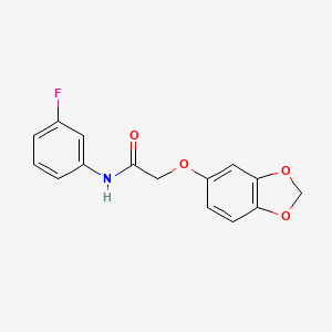 2-(1,3-benzodioxol-5-yloxy)-N-(3-fluorophenyl)acetamide