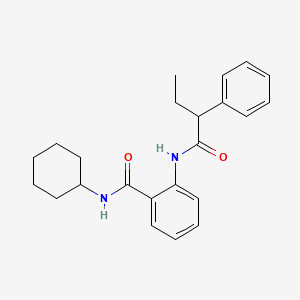 molecular formula C23H28N2O2 B11167446 N-cyclohexyl-2-[(2-phenylbutanoyl)amino]benzamide 