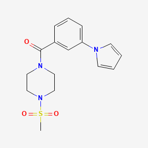 molecular formula C16H19N3O3S B11167467 1-(methylsulfonyl)-4-[3-(1H-pyrrol-1-yl)benzoyl]piperazine 