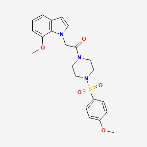 7-methoxy-1-(2-{4-[(4-methoxyphenyl)sulfonyl]-1-piperazinyl}-2-oxoethyl)-1H-indole