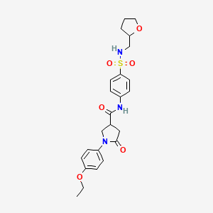 1-(4-ethoxyphenyl)-5-oxo-N-{4-[(tetrahydrofuran-2-ylmethyl)sulfamoyl]phenyl}pyrrolidine-3-carboxamide