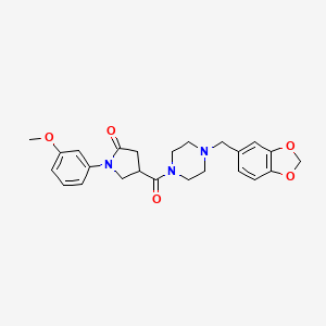 4-{[4-(1,3-Benzodioxol-5-ylmethyl)piperazin-1-yl]carbonyl}-1-(3-methoxyphenyl)pyrrolidin-2-one