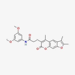 N-(3,5-dimethoxyphenyl)-3-(2,3,5-trimethyl-7-oxo-7H-furo[3,2-g]chromen-6-yl)propanamide