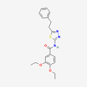 3,4-diethoxy-N-[5-(2-phenylethyl)-1,3,4-thiadiazol-2-yl]benzamide