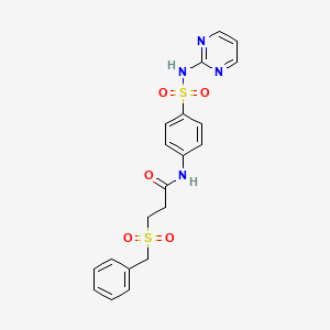 3-(benzylsulfonyl)-N-[4-(pyrimidin-2-ylsulfamoyl)phenyl]propanamide