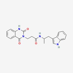 3-(2,4-dioxo-1,4-dihydroquinazolin-3(2H)-yl)-N-[1-(1H-indol-3-yl)propan-2-yl]propanamide