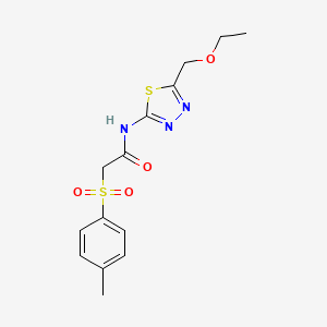 N-(5-Ethoxymethyl-[1,3,4]thiadiazol-2-yl)-2-(toluene-4-sulfonyl)-acetamide