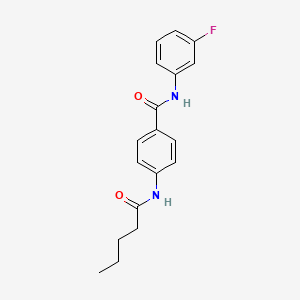 N-(3-fluorophenyl)-4-(pentanoylamino)benzamide