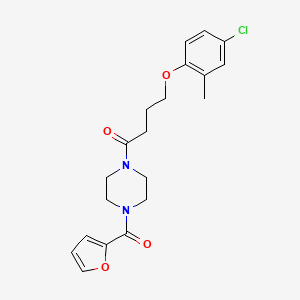 molecular formula C20H23ClN2O4 B11167627 4-(4-Chloro-2-methylphenoxy)-1-[4-(furan-2-carbonyl)piperazin-1-yl]butan-1-one 