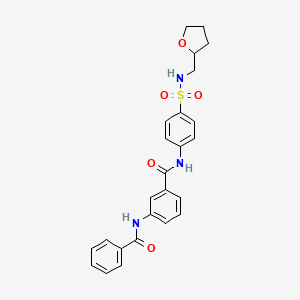 3-[(phenylcarbonyl)amino]-N-{4-[(tetrahydrofuran-2-ylmethyl)sulfamoyl]phenyl}benzamide