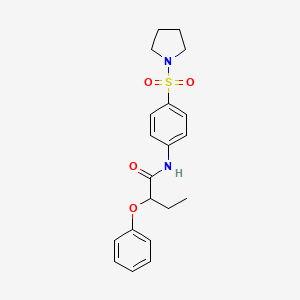 2-phenoxy-N-[4-(pyrrolidin-1-ylsulfonyl)phenyl]butanamide