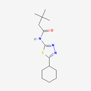 N-(5-cyclohexyl-1,3,4-thiadiazol-2-yl)-3,3-dimethylbutanamide