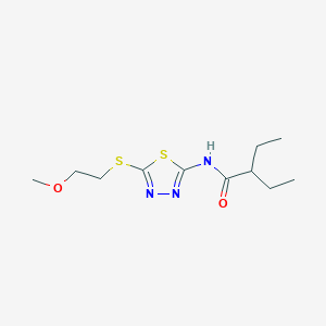 2-ethyl-N-{5-[(2-methoxyethyl)sulfanyl]-1,3,4-thiadiazol-2-yl}butanamide