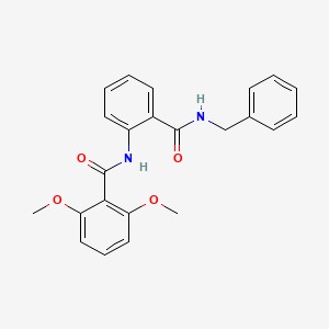 molecular formula C23H22N2O4 B11167683 N-[2-(benzylcarbamoyl)phenyl]-2,6-dimethoxybenzamide 