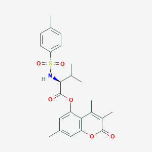 3,4,7-trimethyl-2-oxo-2H-chromen-5-yl N-[(4-methylphenyl)sulfonyl]-L-valinate